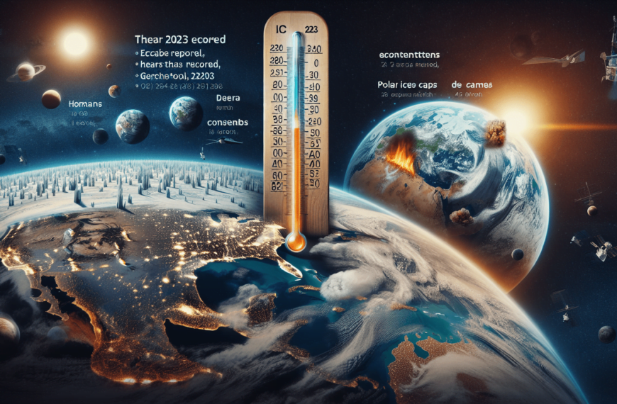 A thermometer showing the temperature of the earth.