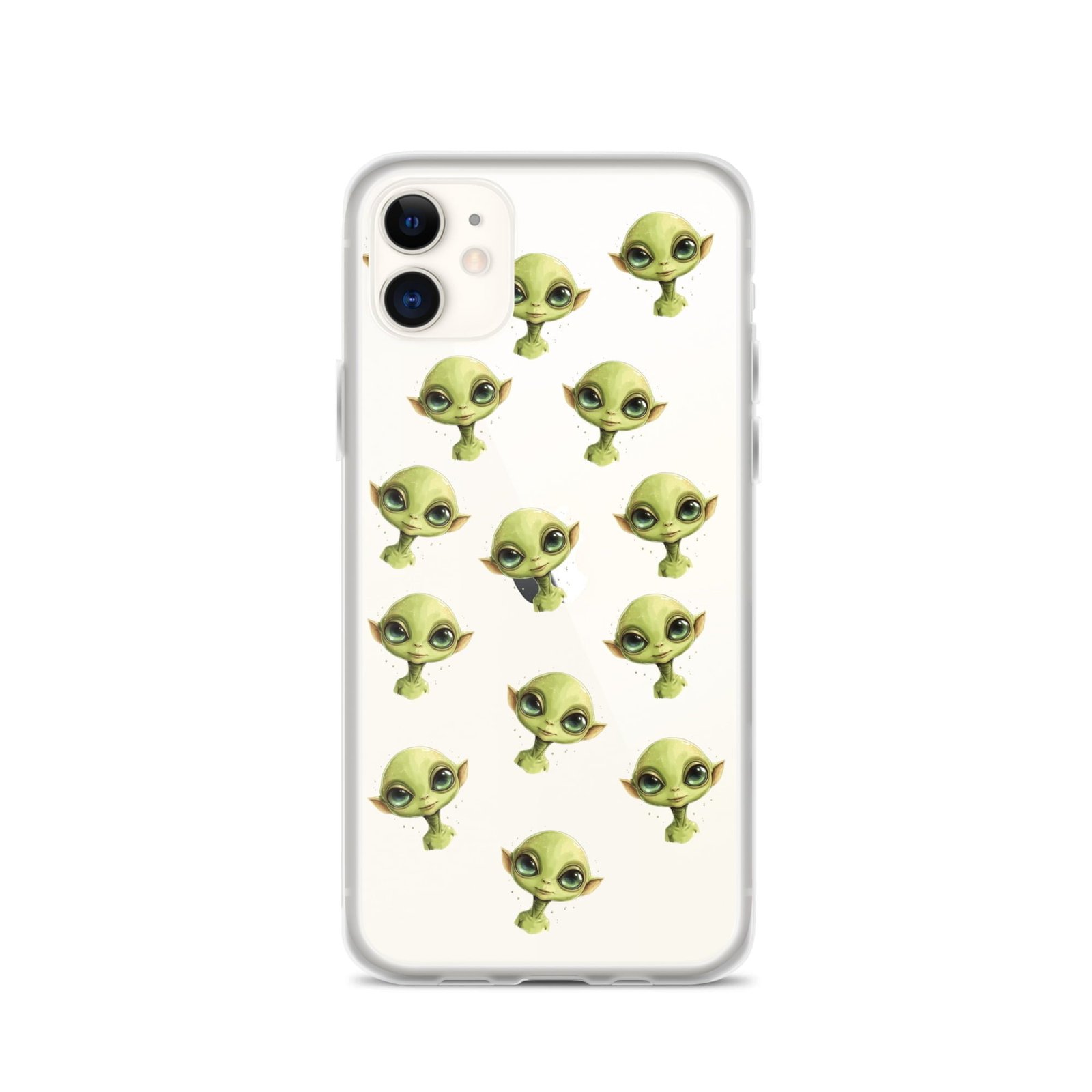 Clear Case, Green Alien Faces