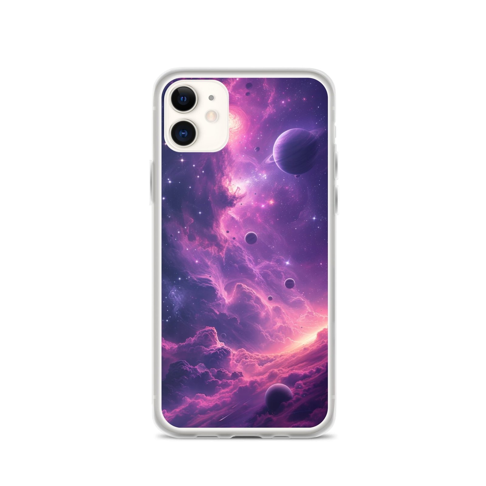 Enhance the beauty of your iPhone with a mesmerizing galaxy case. The Nebula iPhone Case showcases stunning celestial colors, bringing a touch of cosmic elegance to your device.