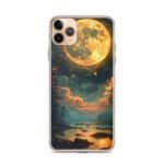 The Clear Case with a captivating image of the Moon over the water is a perfect accessory for your iPhone.