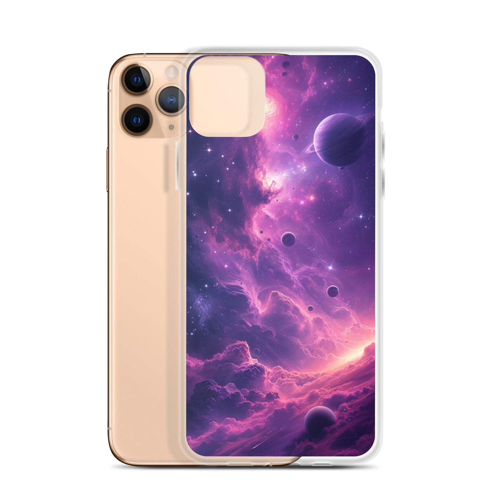 iPhone case featuring the mysterious beauty of a galaxy nebula.