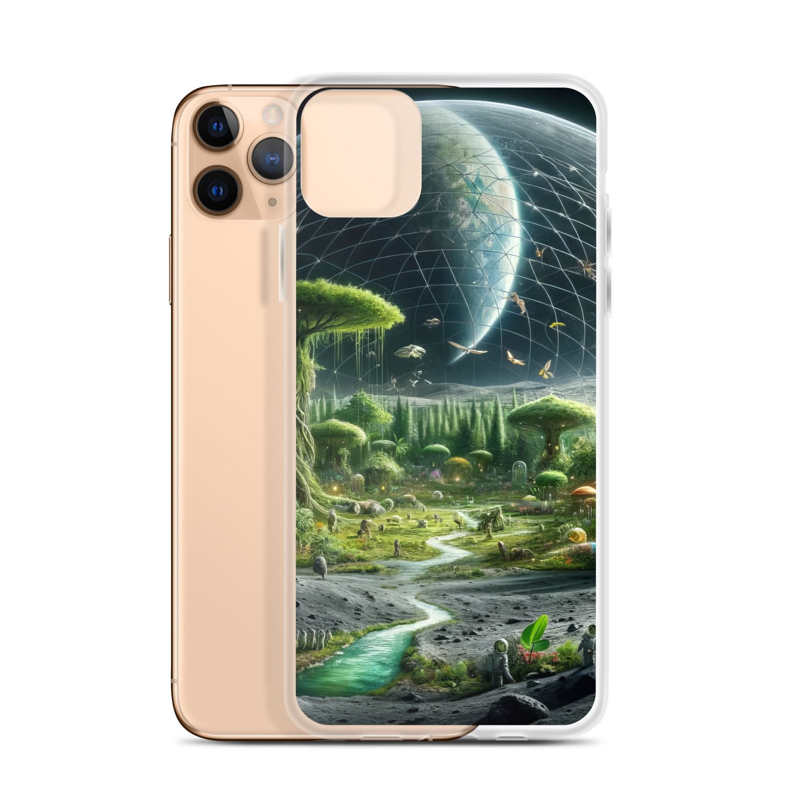 A captivating iPhone case showcasing an image of an alien landscape, perfectly capturing the mysterious allure of life beyond Earth.