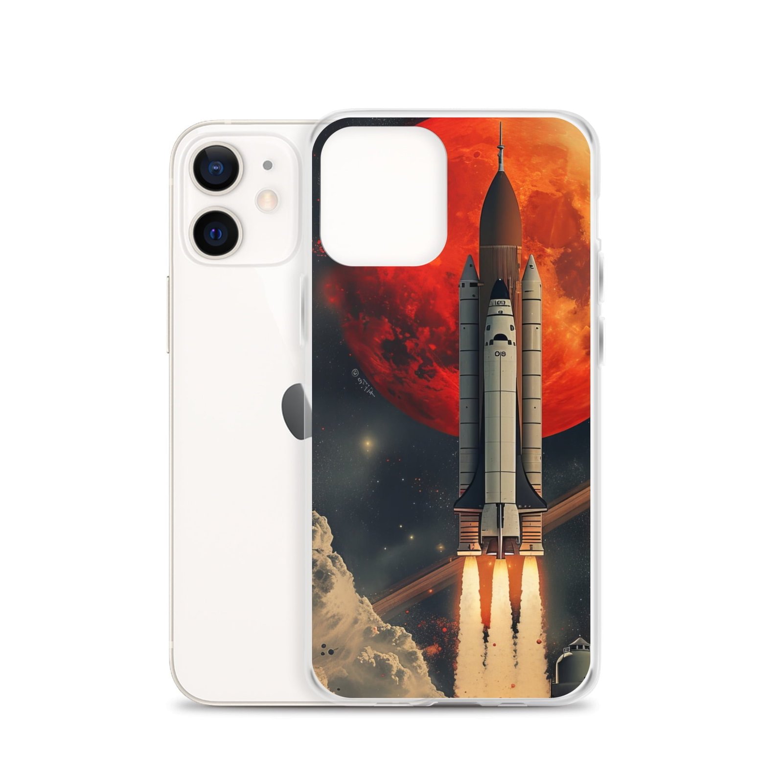 Nasa moon mission iPhone clear case.