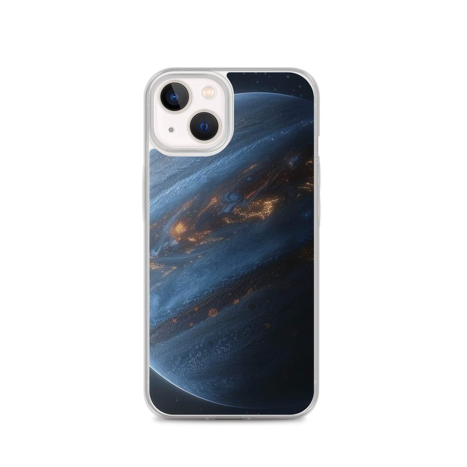 The Clear Case for iPhone showcasing the magnificent beauty of the planet Jupiter.