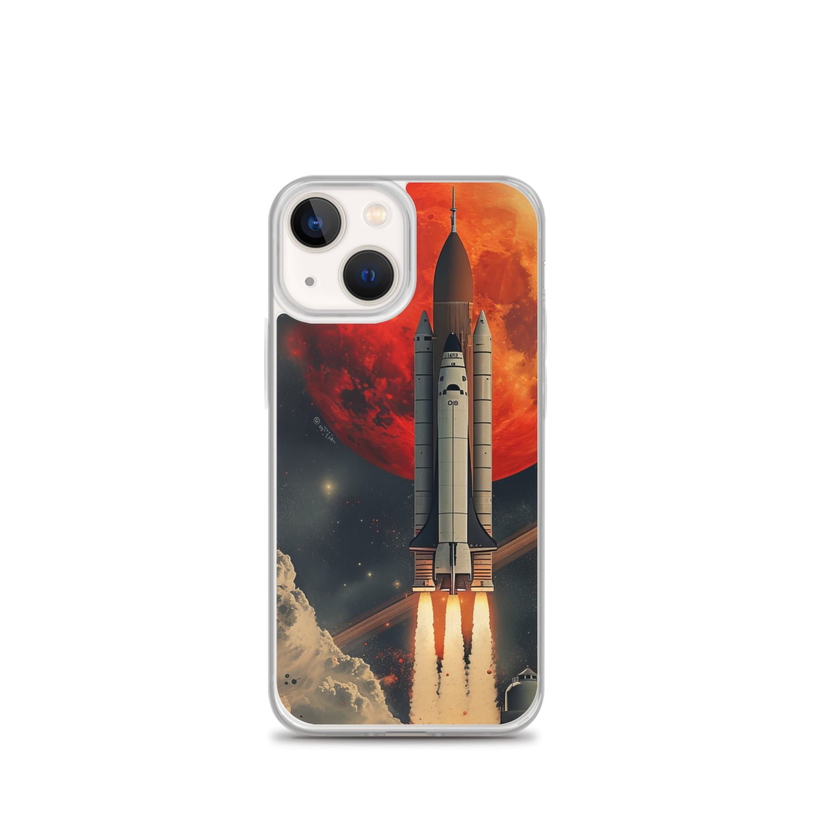 iPhone case inspired by NASA space shuttle launches.