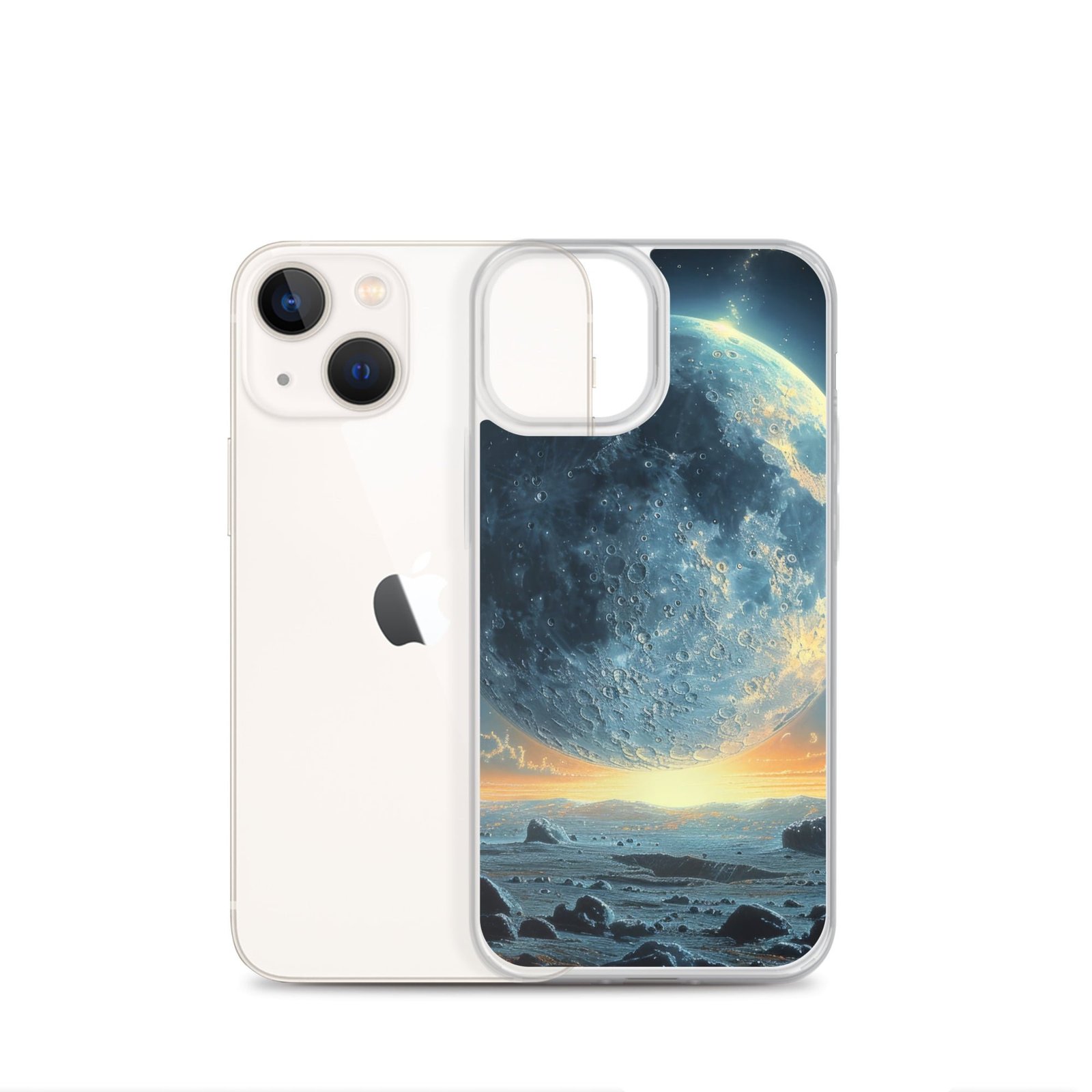 A moon-inspired iPhone case with an image of the stars.