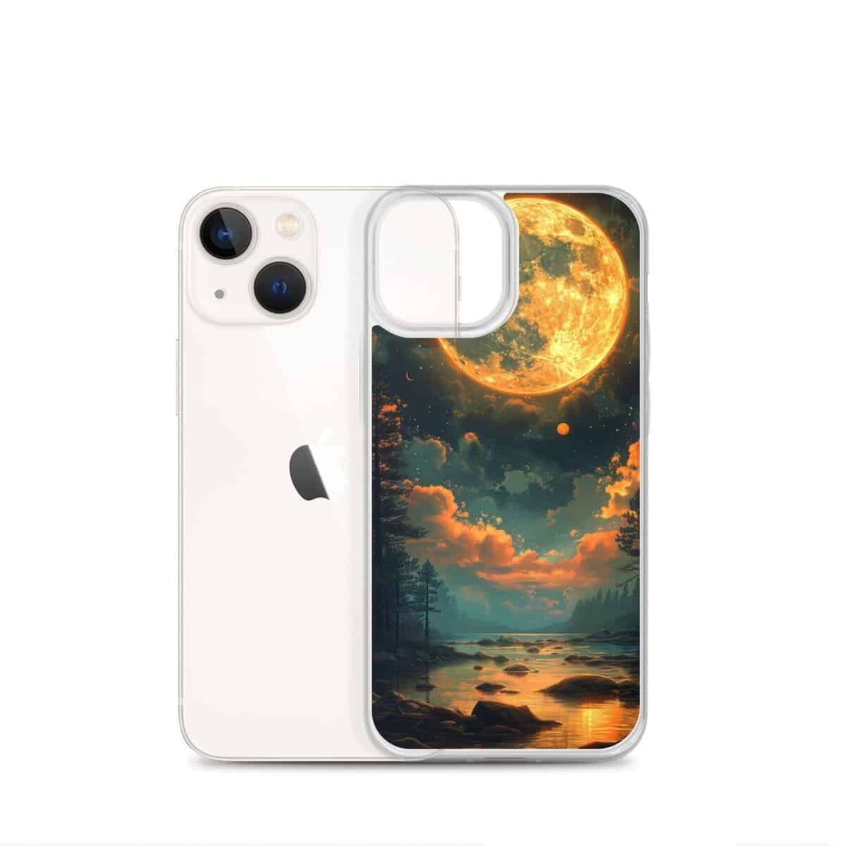 A Clear Case with a full moon in the sky.