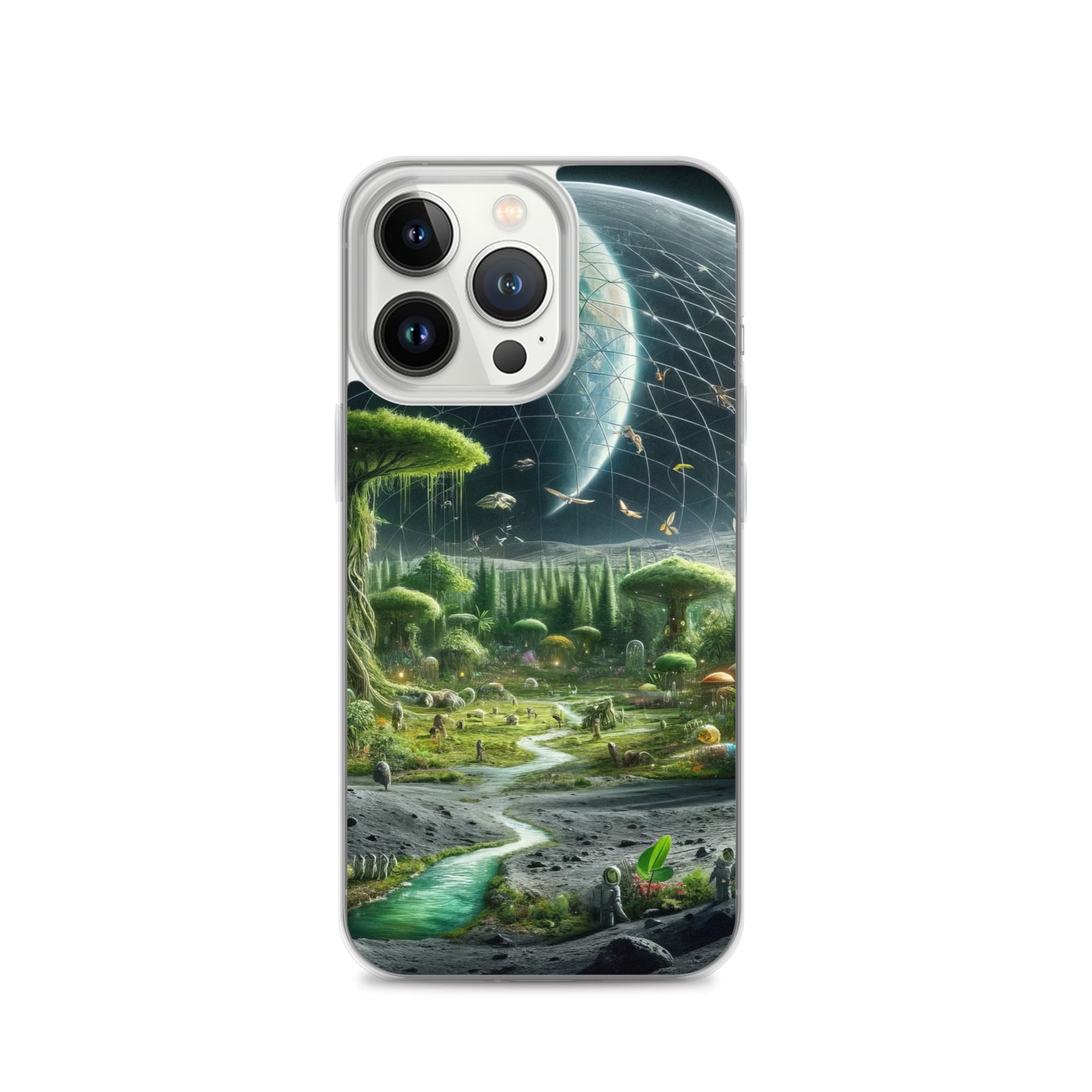 An iPhone 11 Pro case featuring an image of an alien planet.