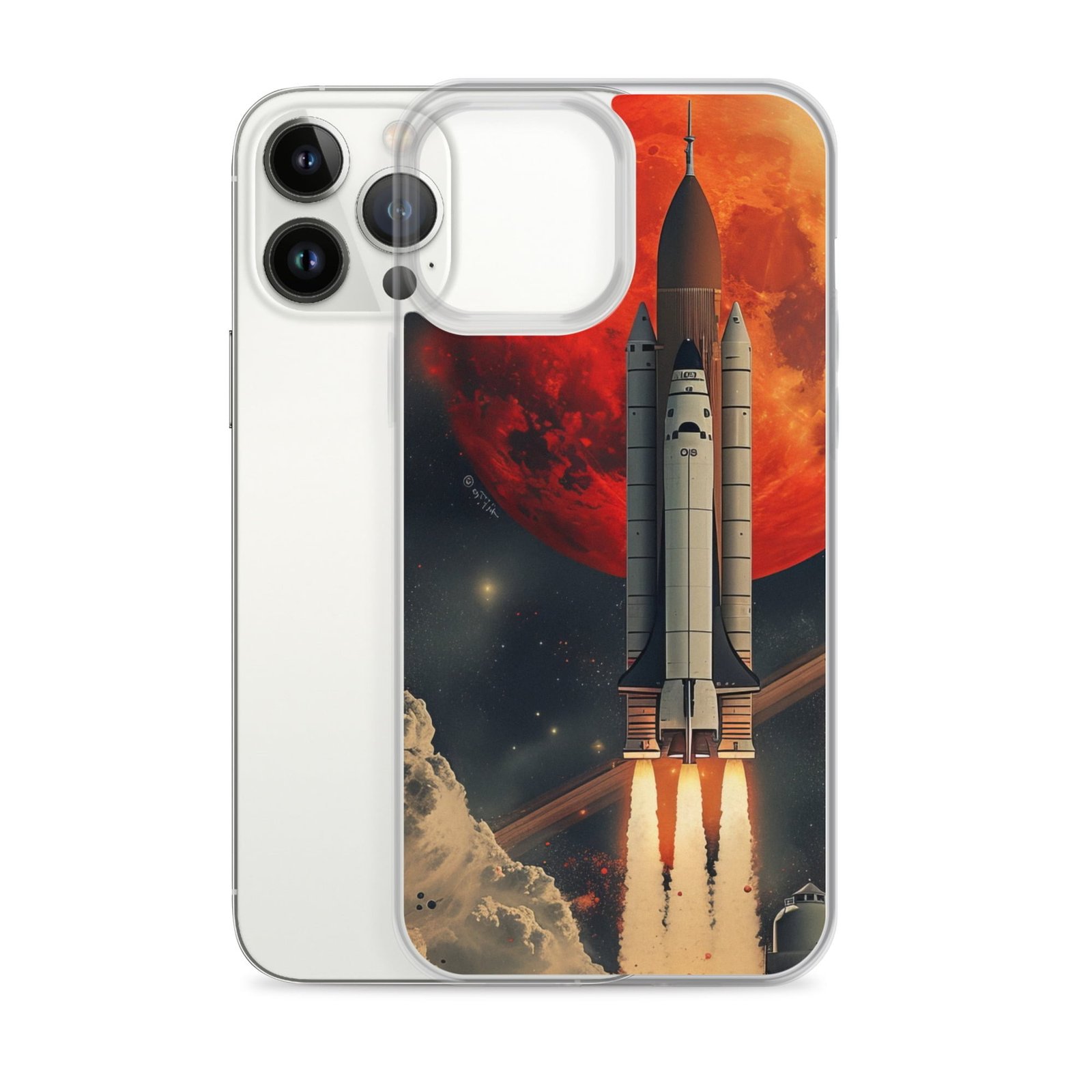 Nasa space shuttle Moon launch iPhone case.