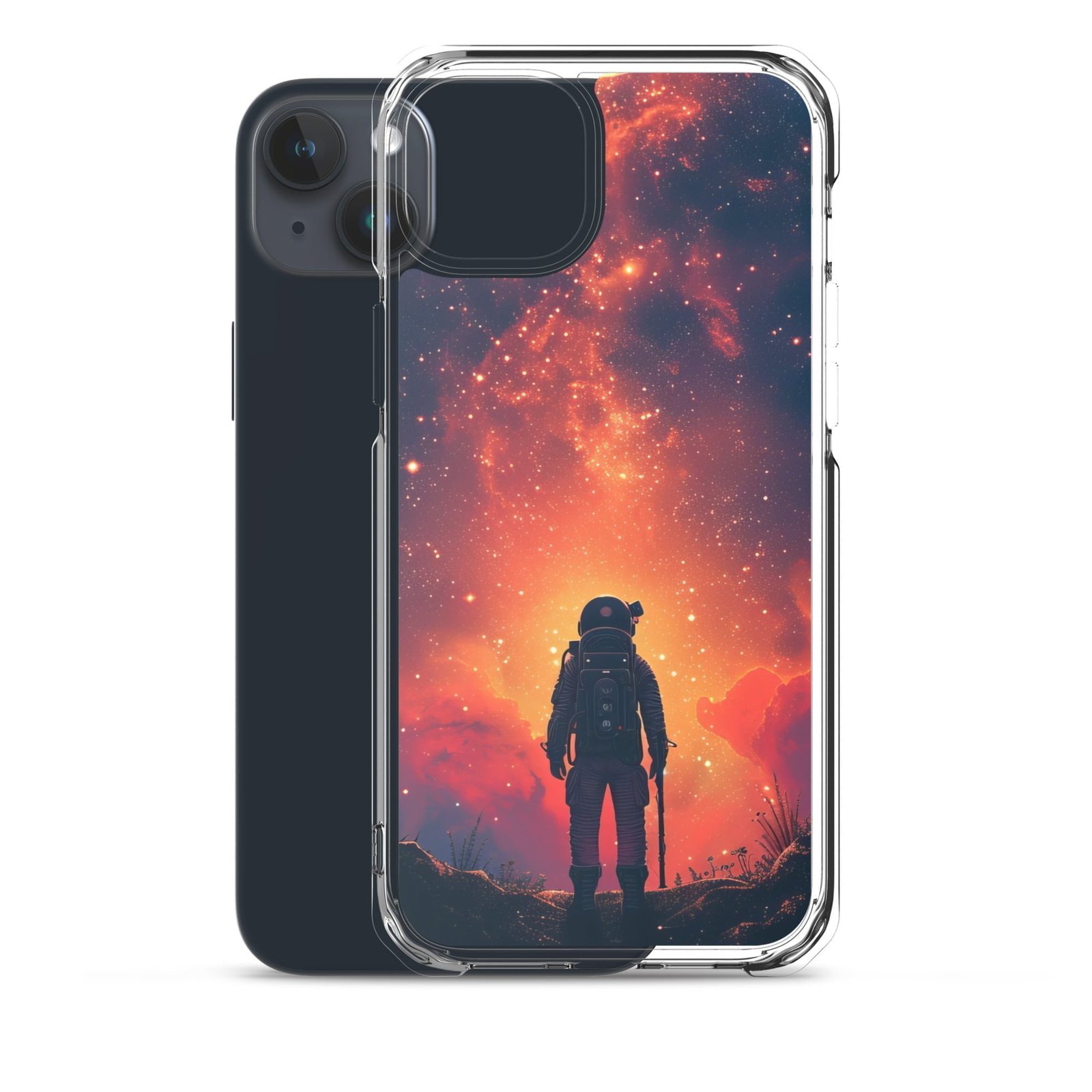 Clear iPhone case.
