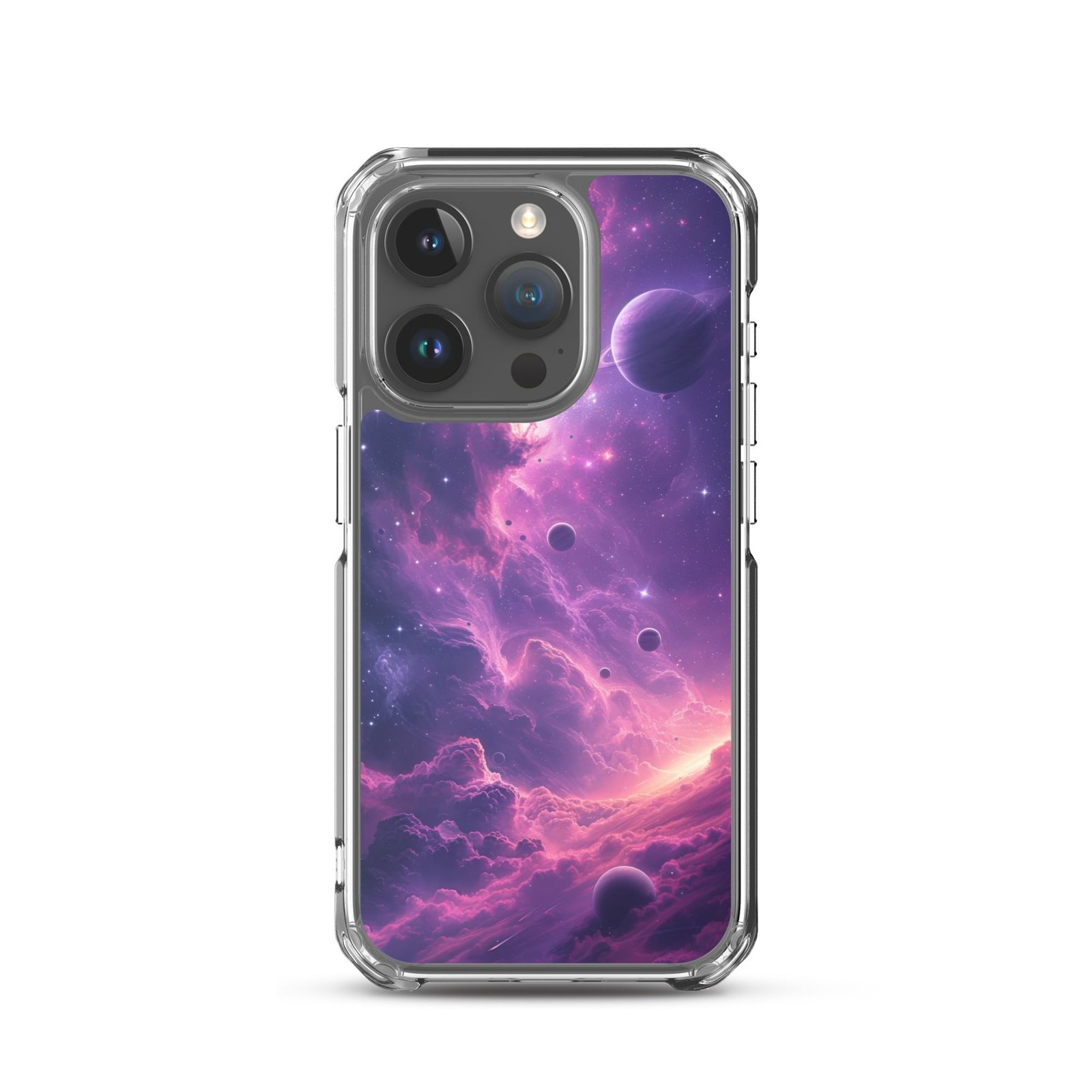 A mysterious and beautiful purple galaxy case for the iPhone 11.