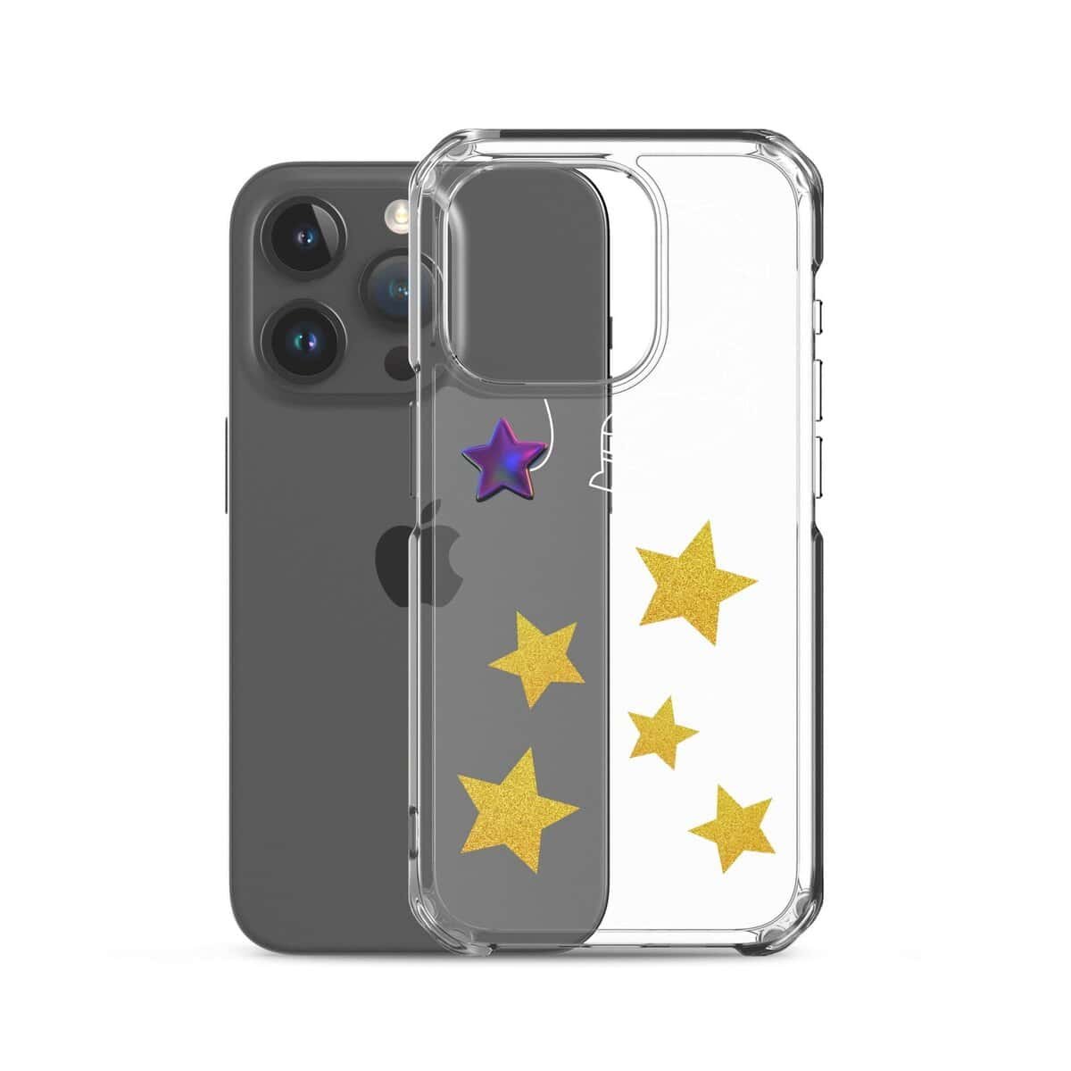 A Starry Night case designed with clear base for your phone.