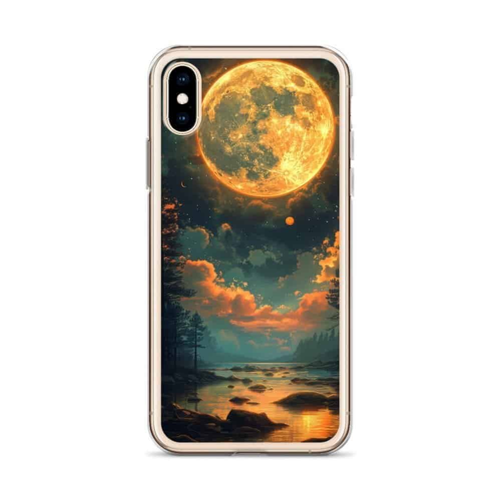 The Clear Case with the Moon over the lake for iPhones.