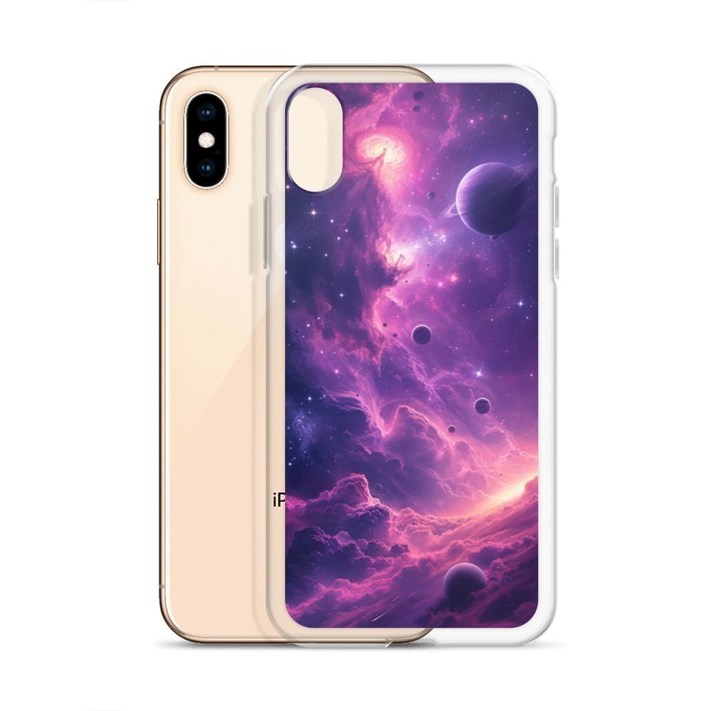 Nebula galaxy iPhone case with a beauty theme.