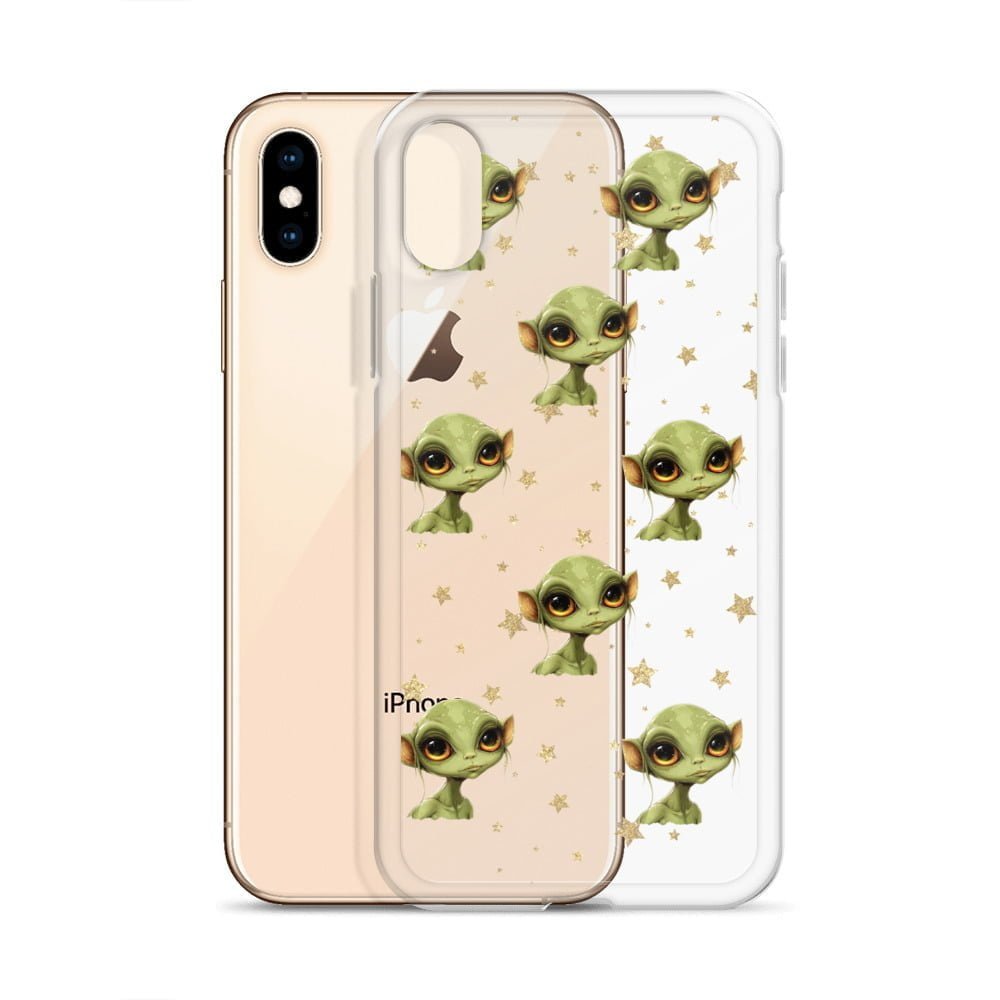 A green alien iPhone case featuring a unique design inspired by deep space.