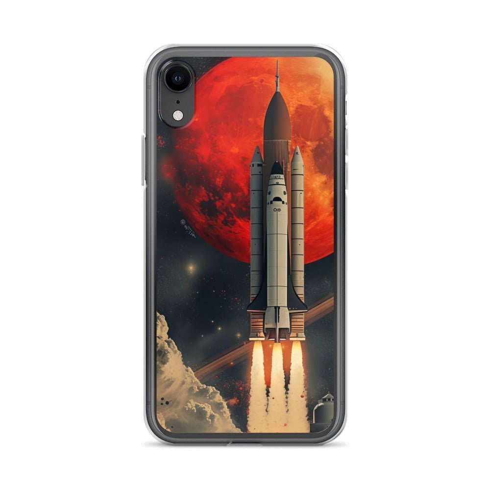 NASA moon iPhone clear case for space shuttle launch.