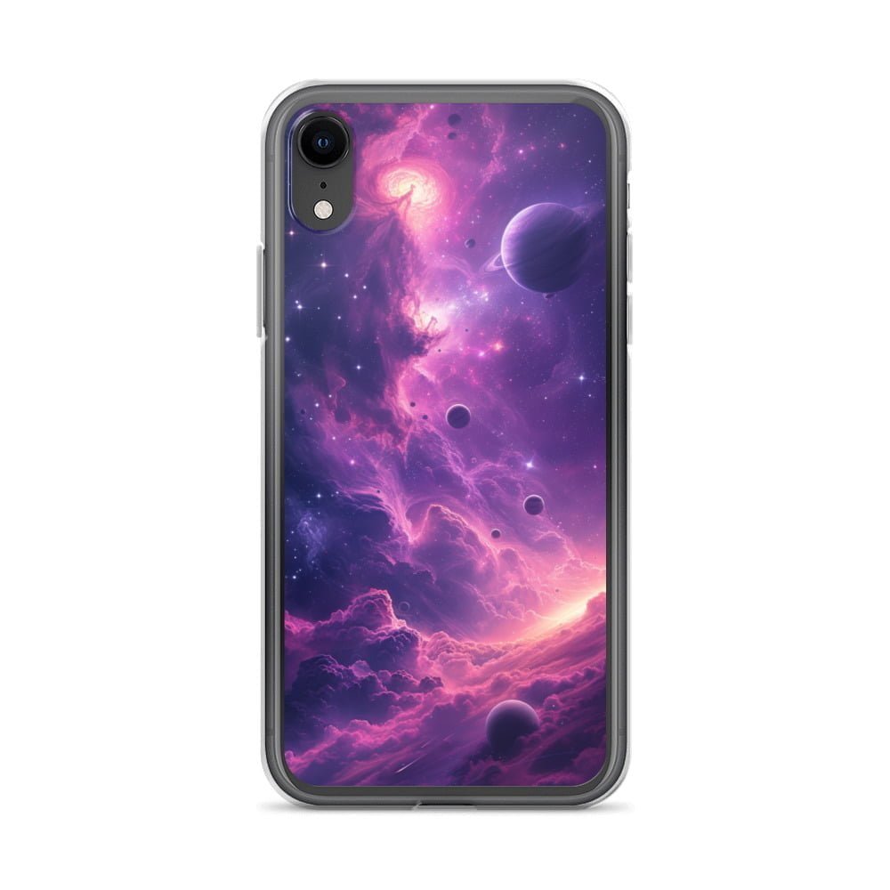 This description features an iPhone case inspired by the beauty of the galaxy.