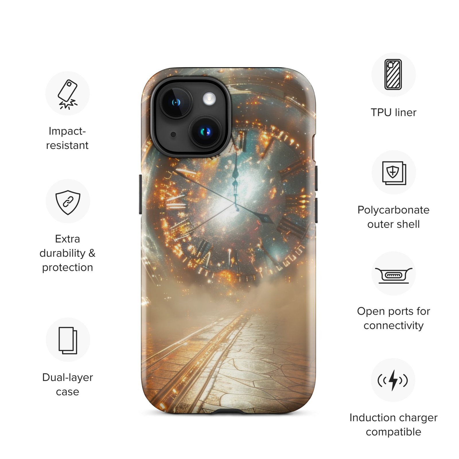 Cosmic Gateway iPhone Case: Dual-Layered Protection with Interstellar Flair | Tough Case for iPhone®