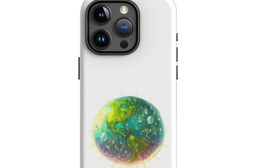 iPhone Case with Radiant Earth Bubble Design Tough&hellip;