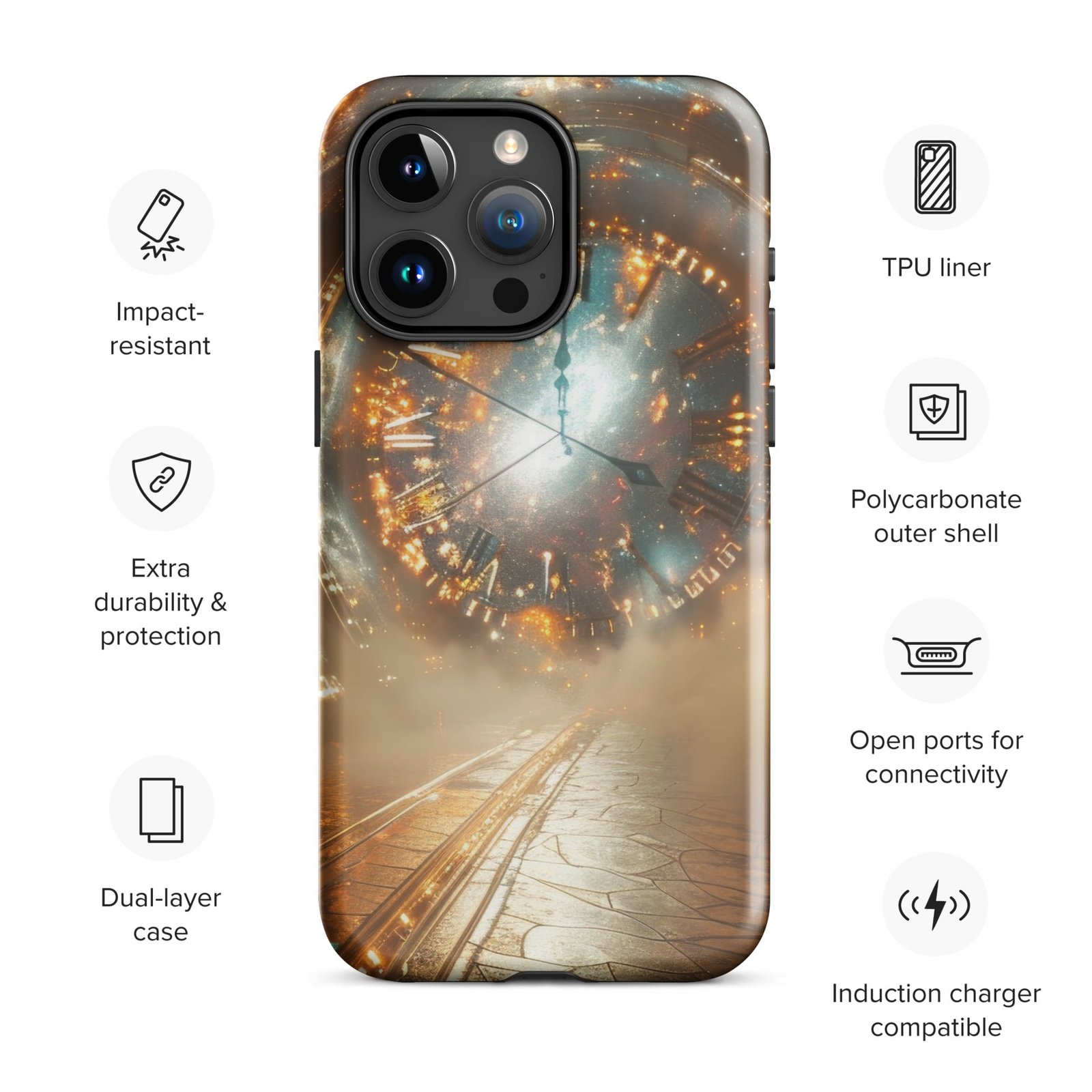 Cosmic Gateway iPhone Case: Dual-Layered Protection with Interstellar Flair | Tough Case for iPhone®