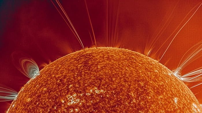 Nasa image of the shining sun.