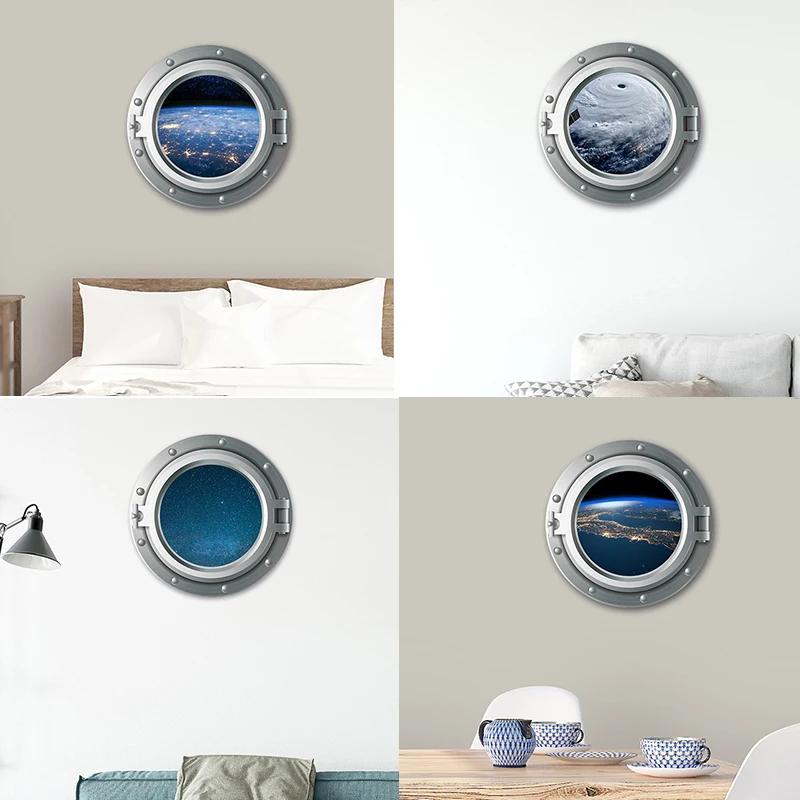 Nasa space porthole wall decals - cool temporary tattoo nasa space porthole wall decals - n.