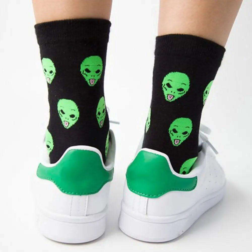 Blast Off to Cozy with Funny Alien Planet Socks!