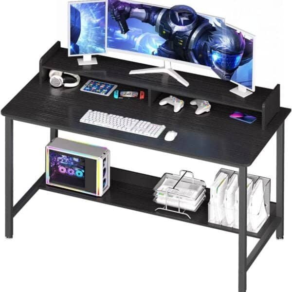 Computer Desk with Shelves