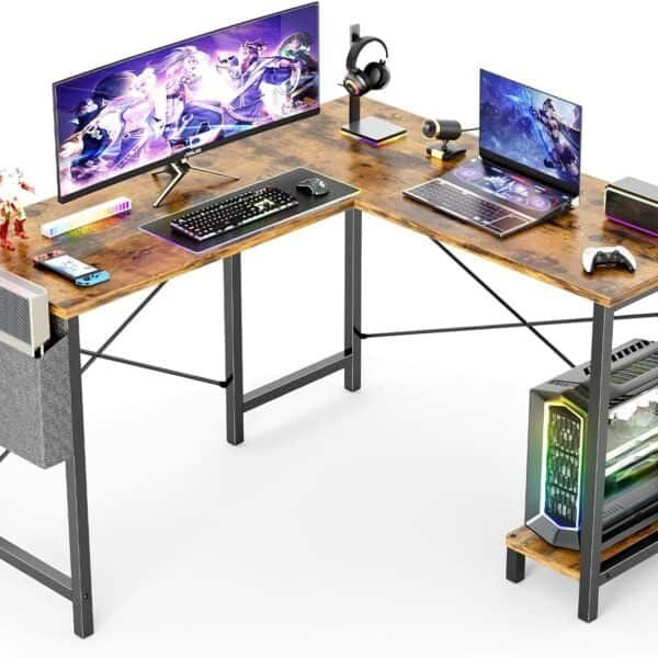 Sweetcrispy L Shaped Computer Desk – Gaming…
