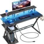 SEVEN WARRIOR Gaming Desk with LED Lights &&hellip;