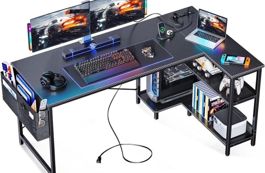 ODK 55 Inch L Shaped Gaming Computer Desk&hellip;