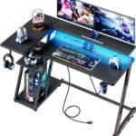 Korfile Computer Gaming Desk with Power Outlet &&hellip;