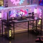 iSunirm 55 Inch Gaming Desk with Storage Shelf&hellip;