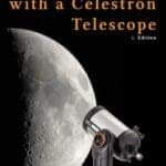Book cover titled "Astronomy with a Celestron Telescope" by Alexander Kerste, featuring an image of a telescope on a tripod and a detailed view of the Moon's surface.