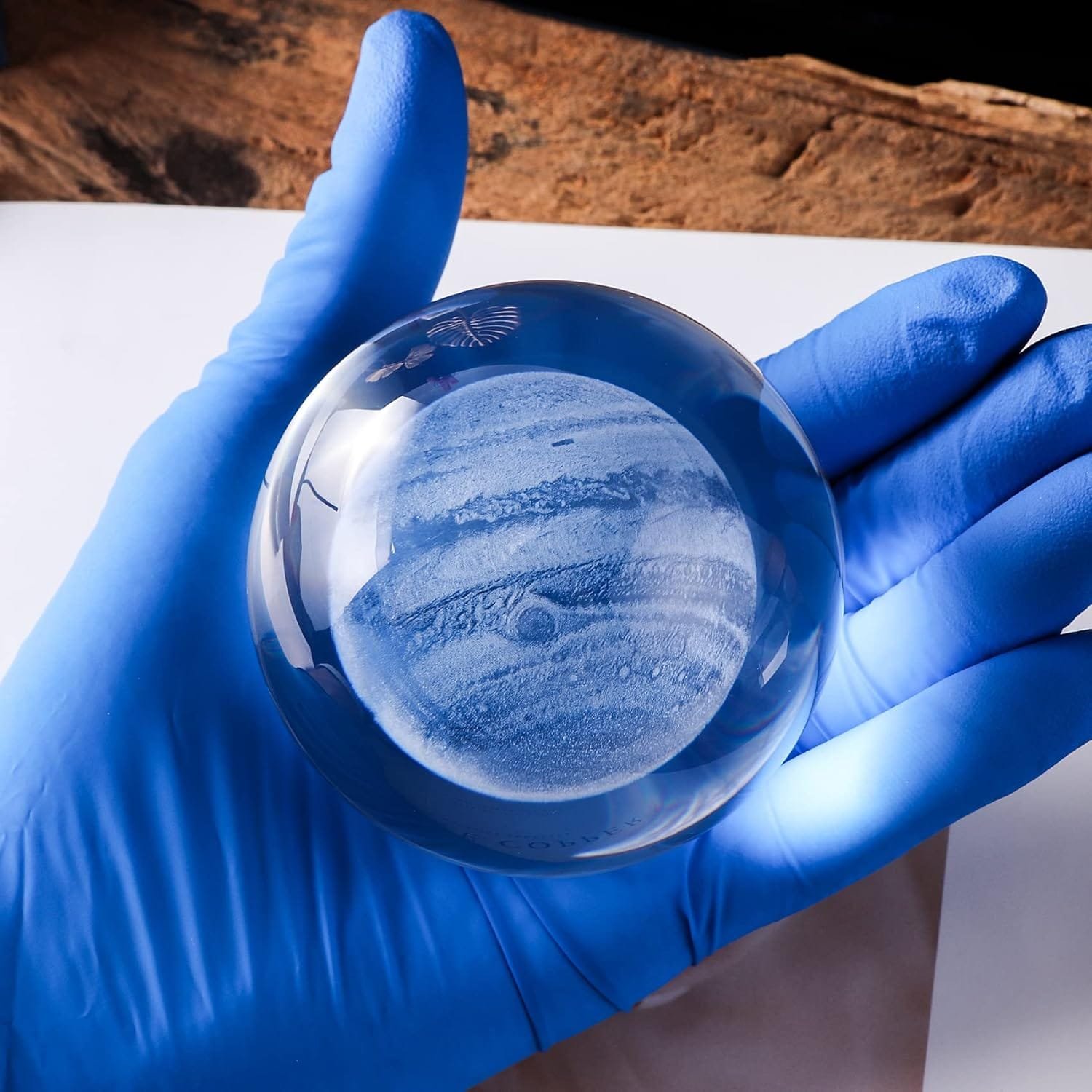 Ornalrist 80mm 3D Engraved Saturn K9 Crystal Ball