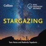 Cover of "Stargazing" by Tom Kerss and Radmila Topalovic, featuring a silhouette of people with telescopes under a starry night sky.