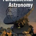 Cover of "Fundamental Astronomy" sixth edition, featuring satellite dishes under a starry night sky. Editors: Karttunen, Kröger, Oja, Poutanen, and Donner. Published by Springer.