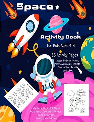 Cosmic Explorers Space Activity Book for Kids Ages 4-8: 55 Activity Pages of Solar System Fun