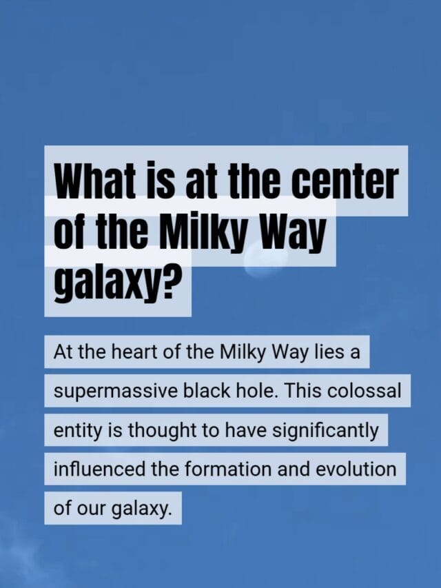 What is at the center of the Milky Way galaxy? #MilkyWay #BlackHole #Astronomy