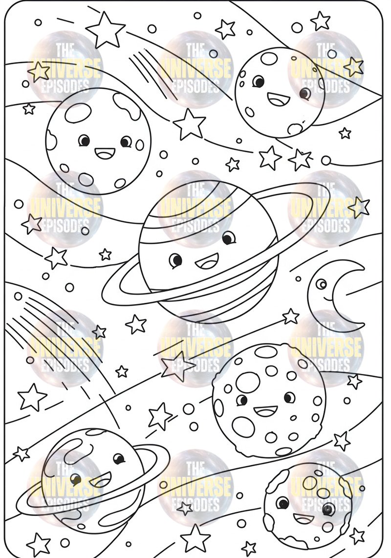 Discover the whimsical world of cartoon planets, stars, and comets in our Free Galaxy Space Coloring Pages. With 37 digital files ready for download, this enchanting collection is perfect for all ages to spark cosmic creativity.