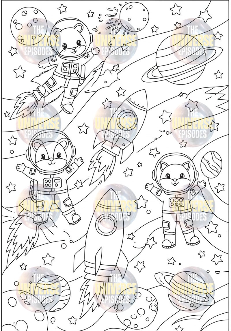 Free Galaxy Space Coloring Pages | 37 Digital Files Download