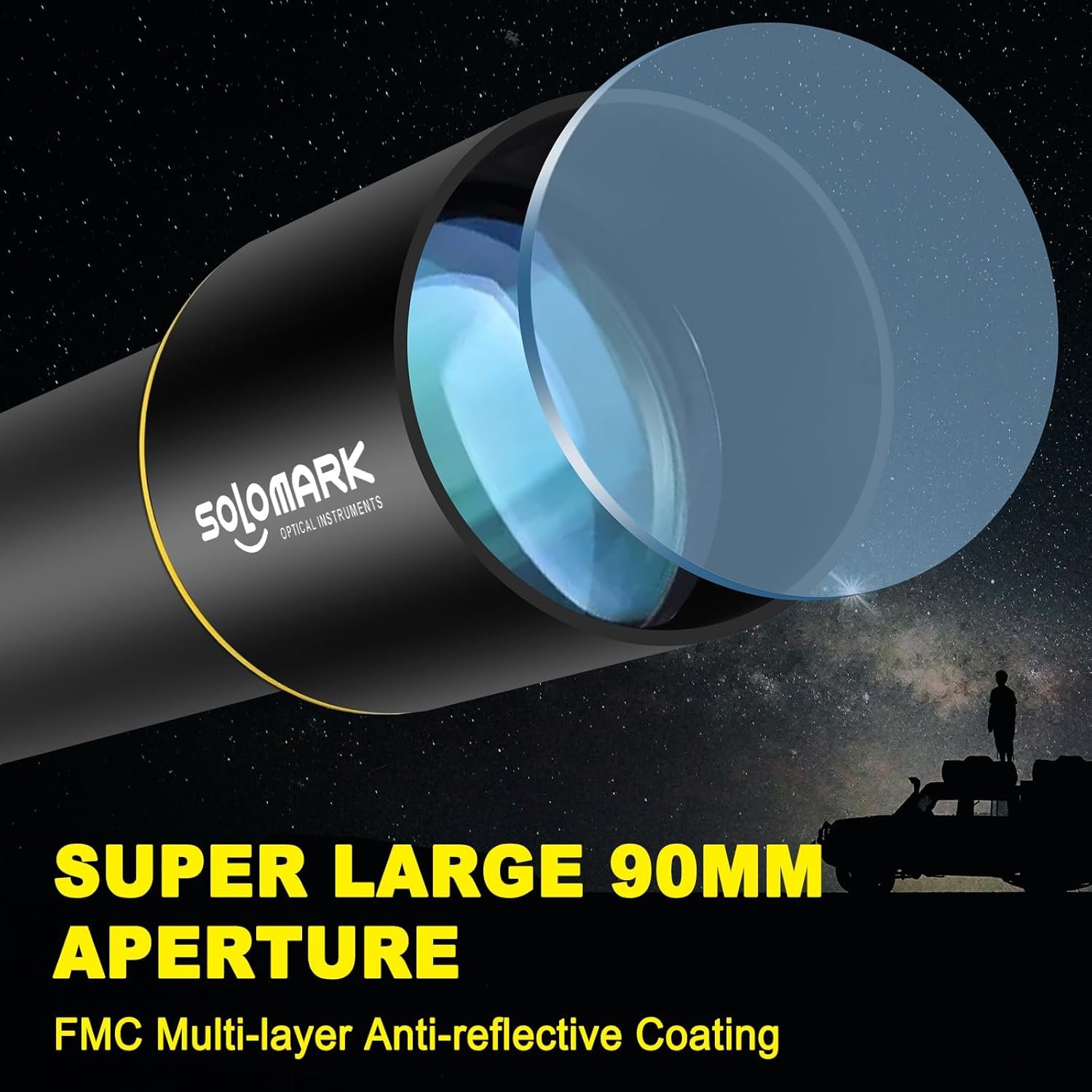 BrandName Telescope 90mm Aperture 700mm High Powered Telescopes for Adults Astronomy Professional