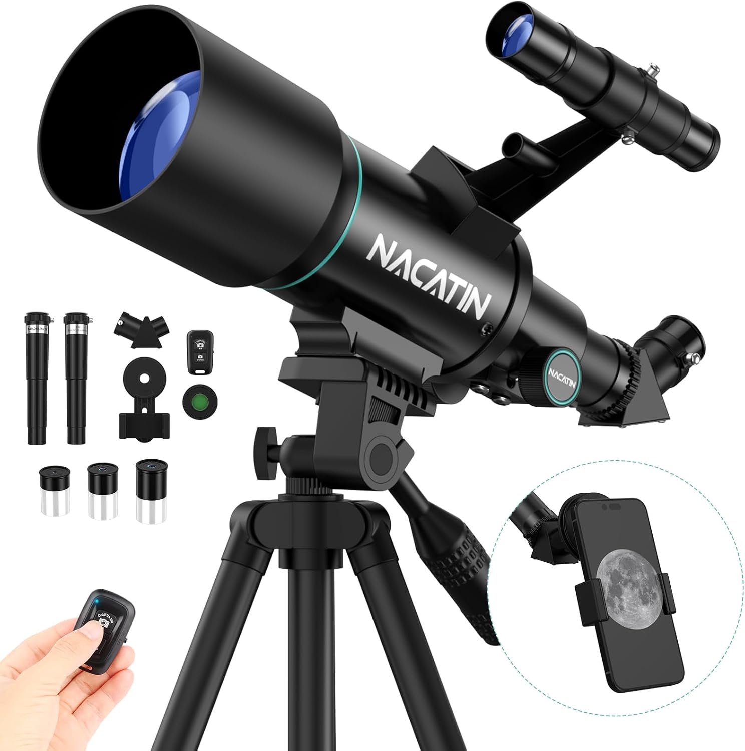NACATIN Telescope - 70mm Aperture Refractor Telescope with 300mm Focal Length