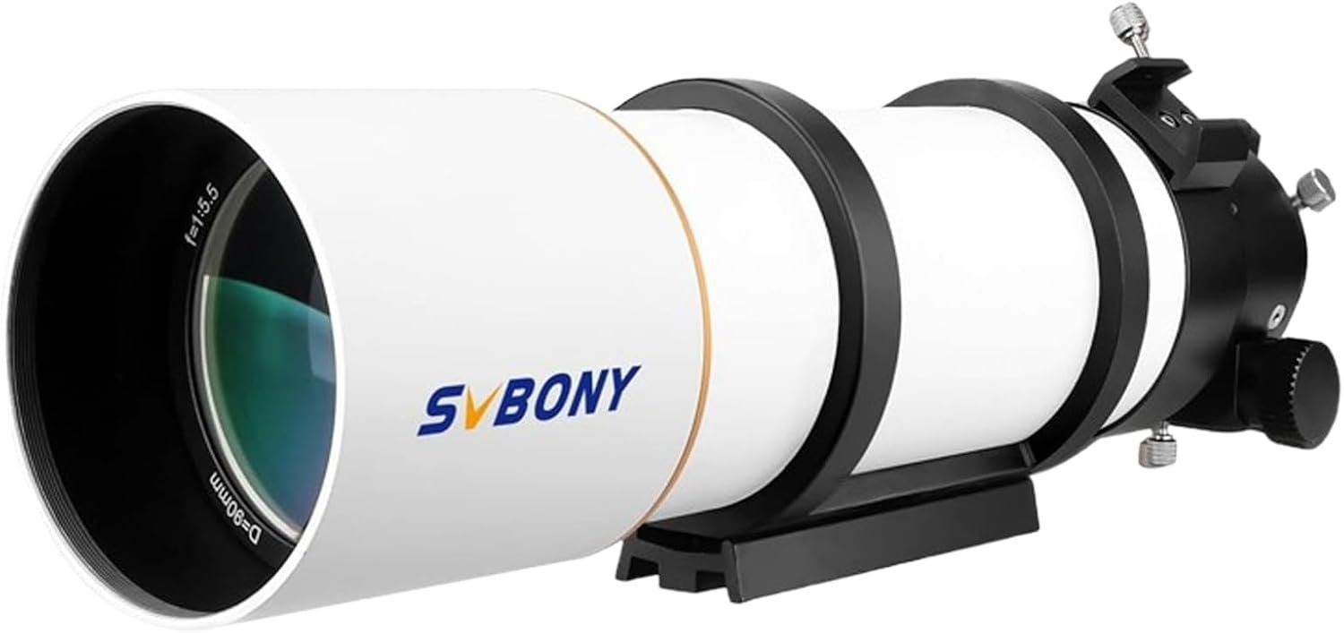 SVBONY SV48P Telescope, 90mm Aperture F5.5 Refractor OTA for Adults Beginners