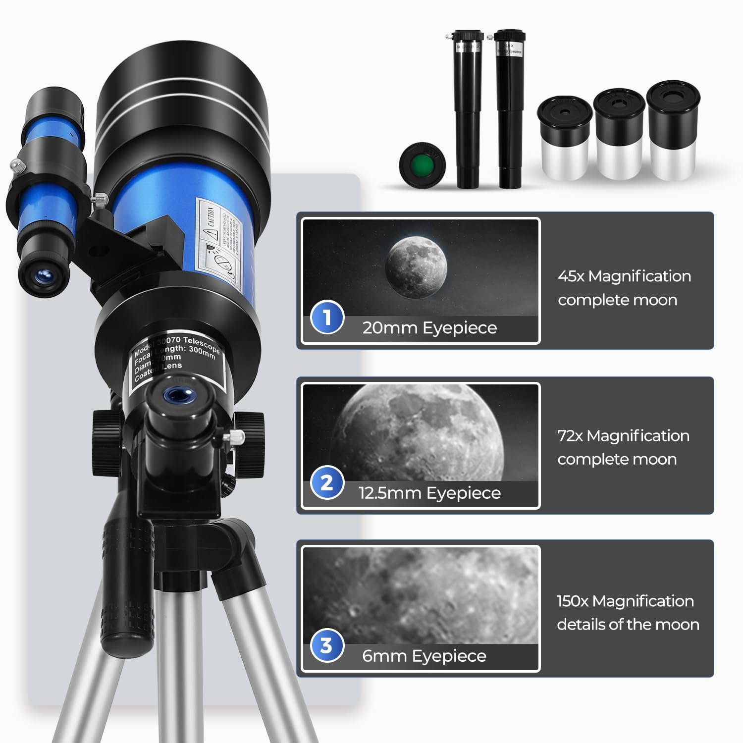 ESAKO Telescope for Kids & Beginners, 70mm Aperture