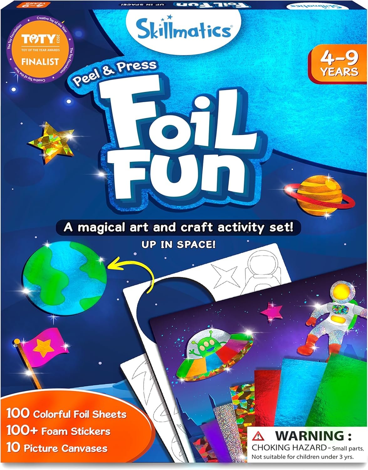 Skillmatics Foil Fun - Space, No Mess Art for Kids, Craft Kits Supplies, DIY Creative Activity, Travel Toys, Gifts for Boys & Girls Ages 4, 5, 6, 7, 8, 9