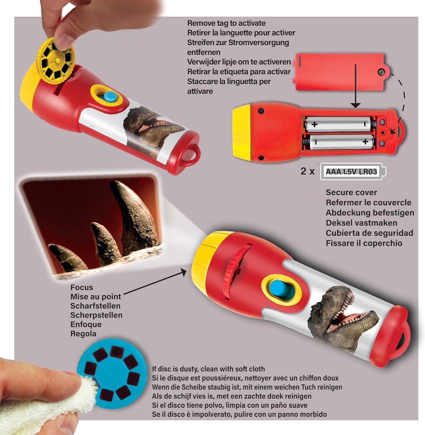 Brainstorm Toys: Space Torch and Projector, Creates Clear, Precise Images up to One Metre Wide, Fun Project Doubles as Handy Torch Flashlight, STEM, For Ages 3 and up