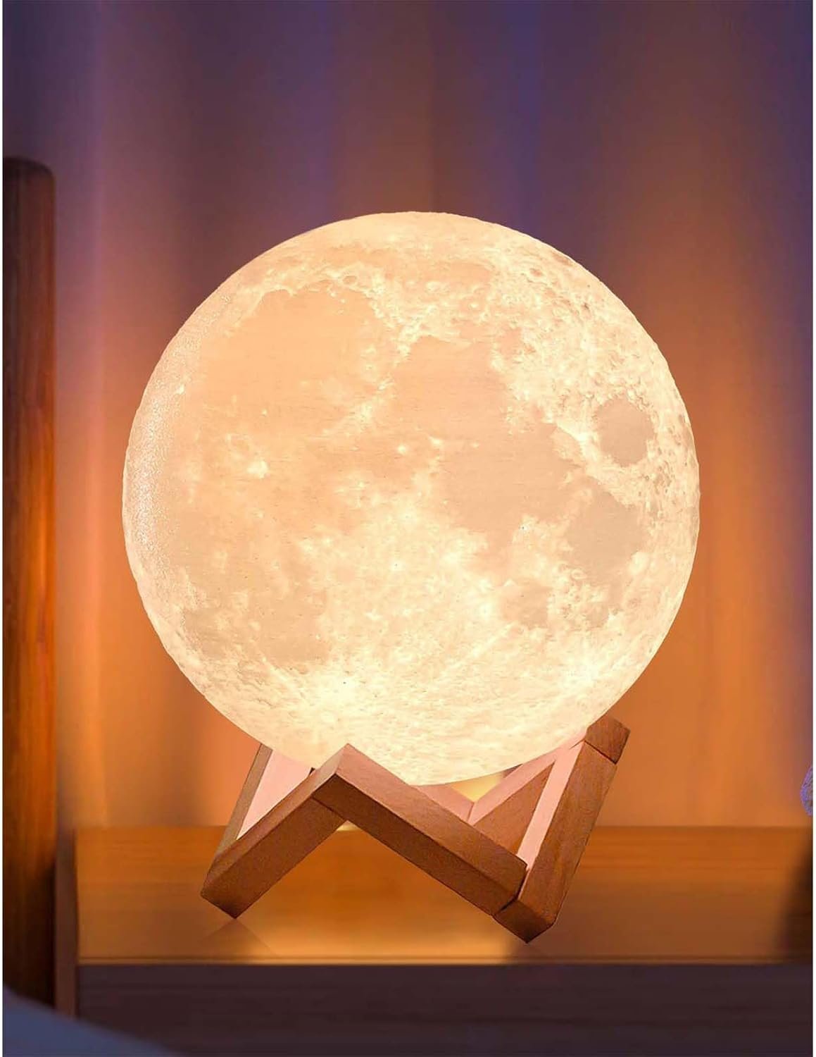 The CPLA Moon Lamp Upgrade features 128 colors, remote and touch control, and a 6-inch diameter—perfect as a magical Christmas gift for grandkids, kids, women, men, girls, boys, or your girlfriend.