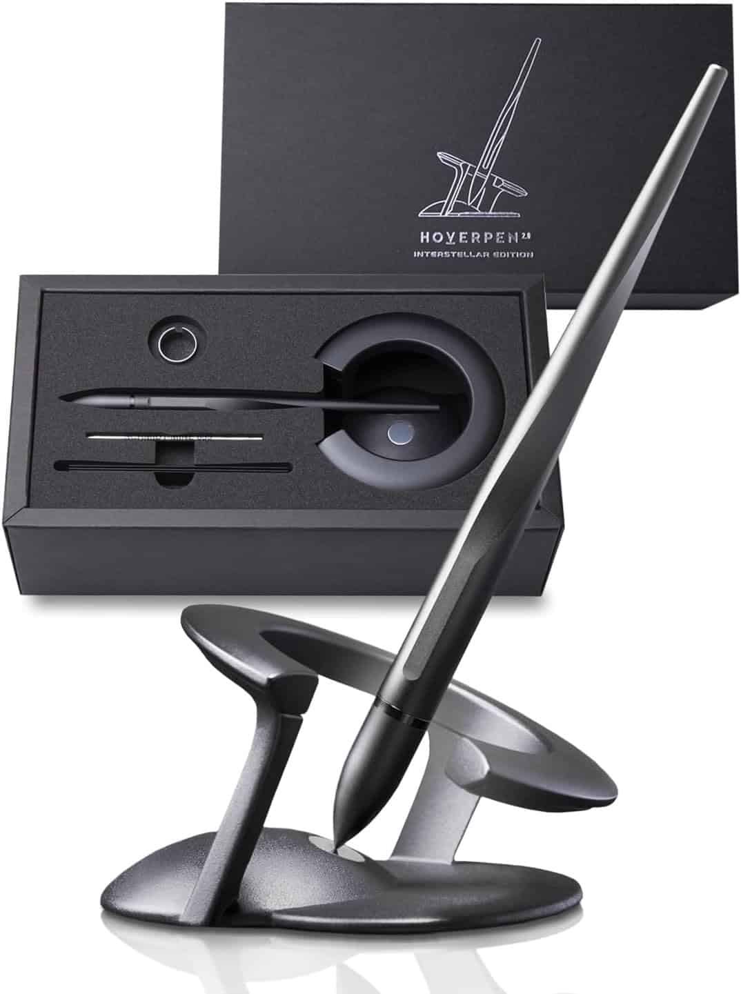 novium Hoverpen Interstellar - Space Black, Ballpoint Pen, Unique Conversational Starter