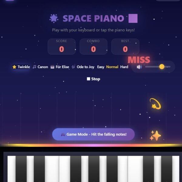 Space Piano Game